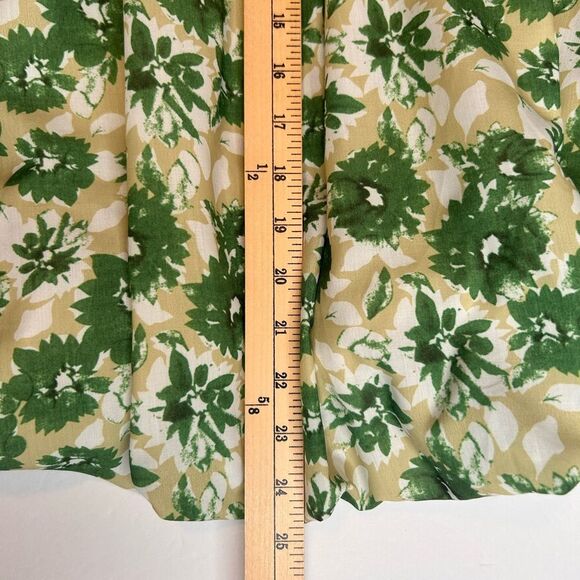 PrettyLittleThing Petite Green Yellow White Floral Puff Mini Dress. Size 0 - Picture 14 of 17